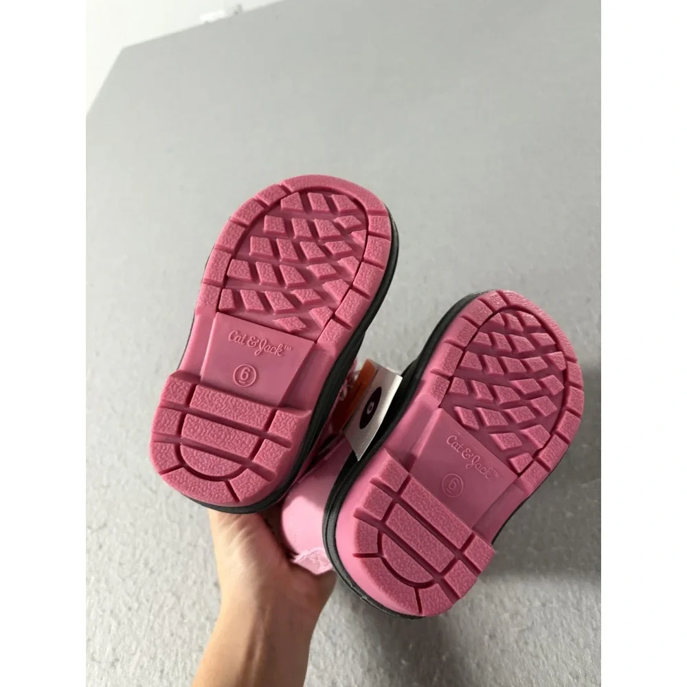 Cat & Jack Boots Girls Size 6‎ Pink Denver Waterproof Thermolite Faux Fur Lined
